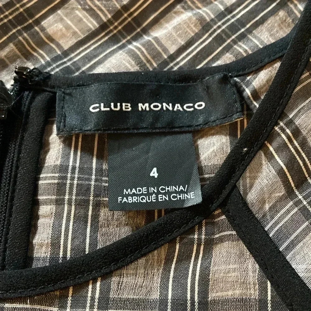Club Monaco | Check Swing Dress - Picture 7 of 9